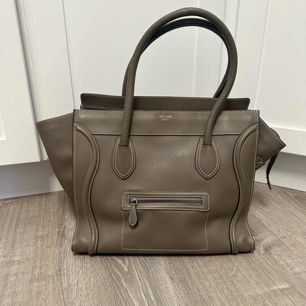 Authentic Celine Luggage tote grey